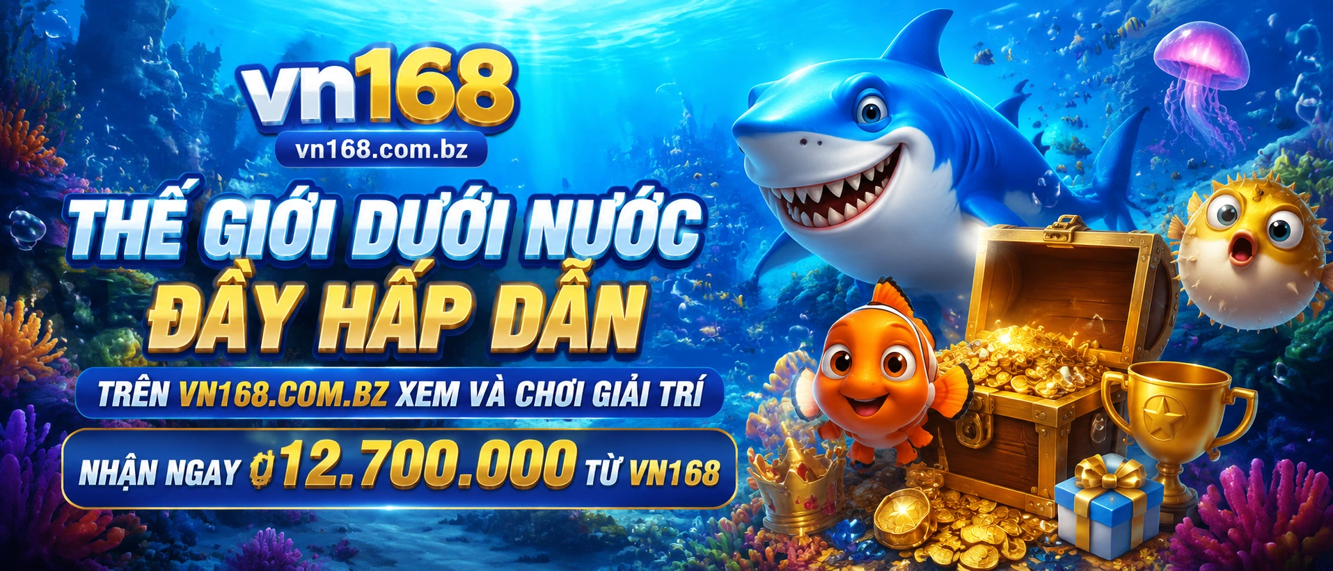 Bắn Cá chủ đề đại dương với giao diện game online